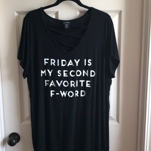 Torrid Size 3 “Friday” Shirt Black